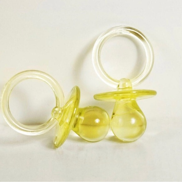 12PCS Plastic Pacifiers, Baby Shower Pacifiers, Blue, Pink, Yellow, - Picture 6 of 10